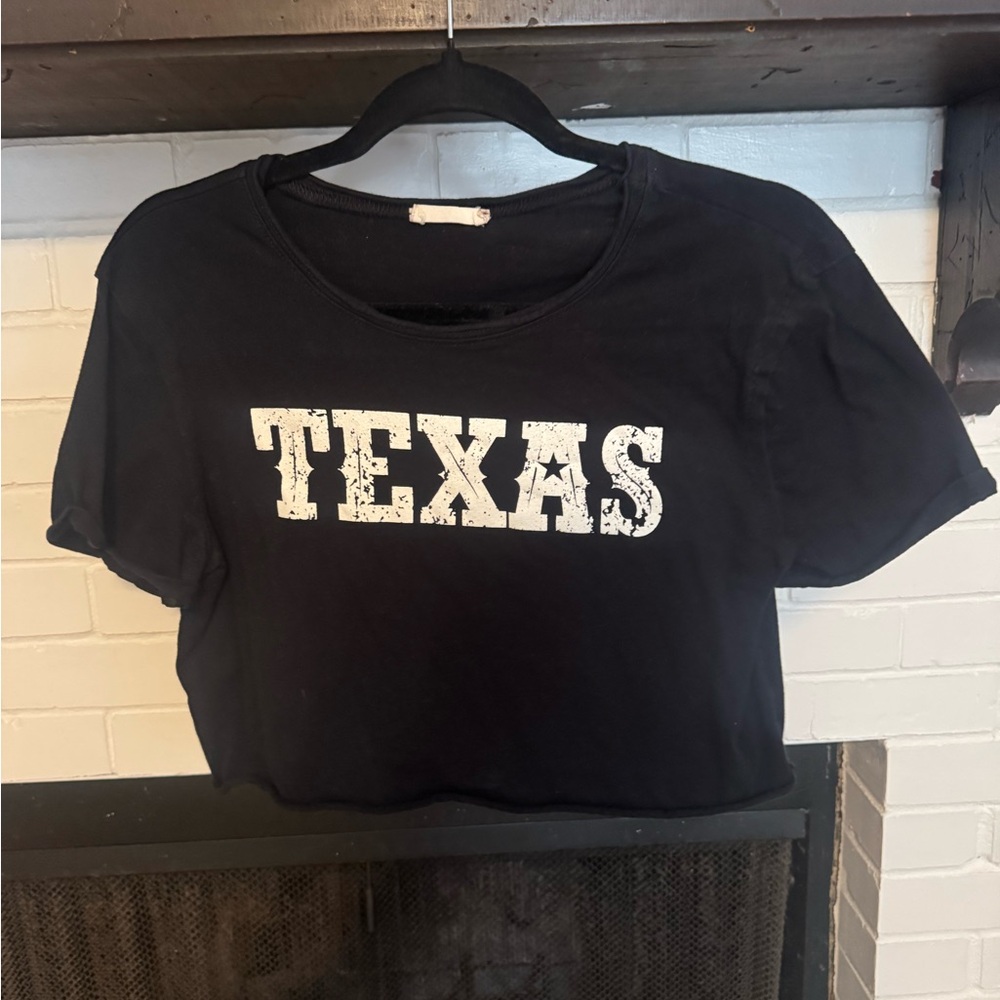 Altar'd State Black Graphic Crop
